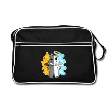 Hippo - Ange et Diable - Sac Retro - noir/blanc - Devant