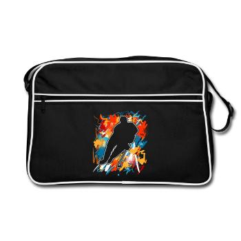 Hockey sur glace - Sac Retro - noir/blanc - Devant