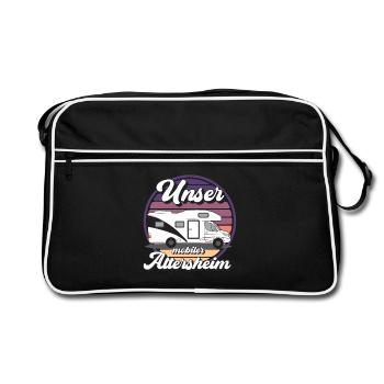 Mobile Camper Outdoor Design - Retro Bag - black/white - Front