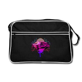 Retro Wave Racing Supercar - Retro Bag - black/white - Front