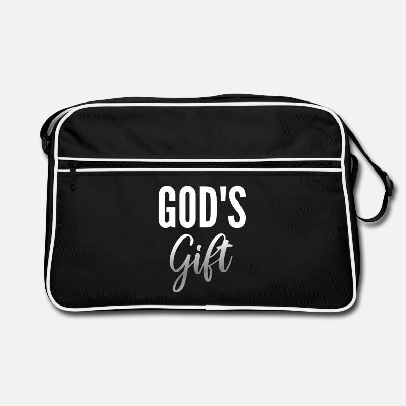 Geschenk Gottes - Retro Tasche - Schwarz/Weiß