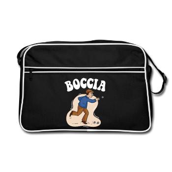Boccia player Clothing with bocce balls Boccia - Retro Bag - black/white - Front