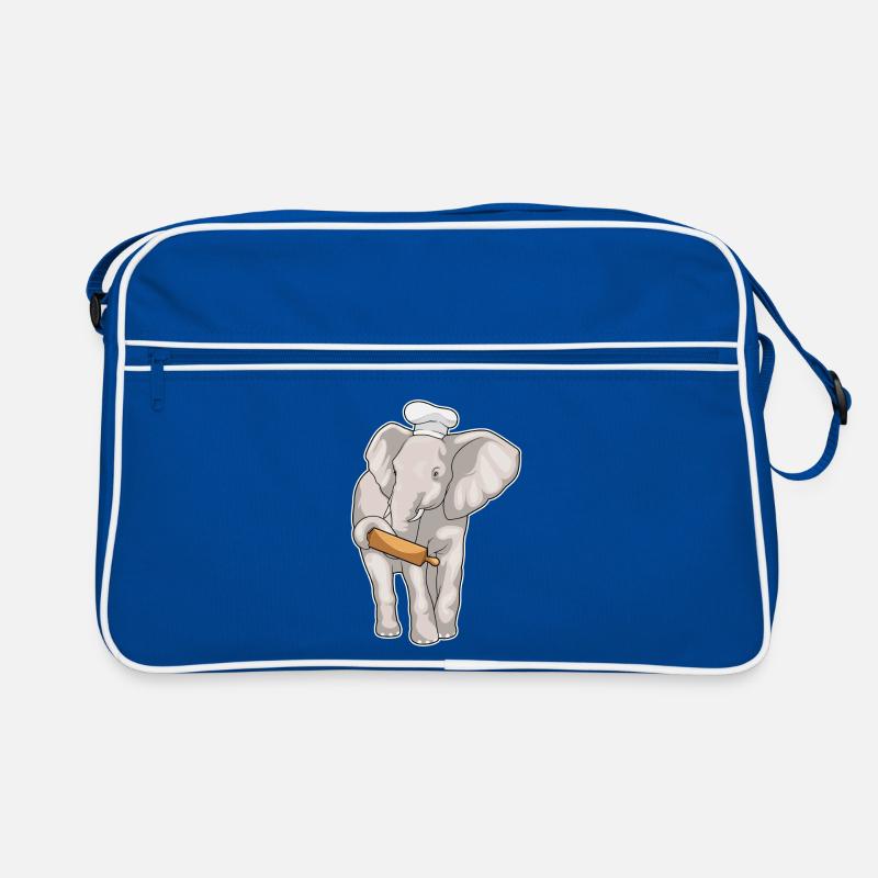 Elephant Baker Rolling Pin Baking Retro Bag