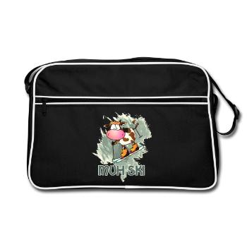 Muh Ski - Retro Tasche - Schwarz/Weiß - Vorne