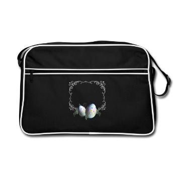 Cadre photo d’oeuf de Pâques festif - Sac Retro - noir/blanc - Devant