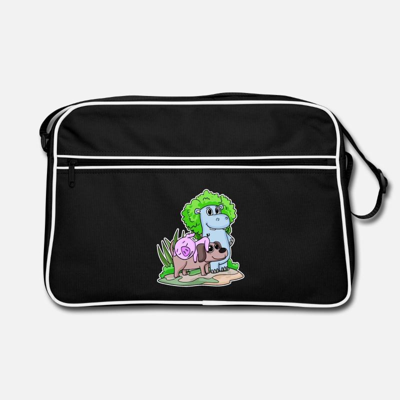 Cute animals Retro Bag