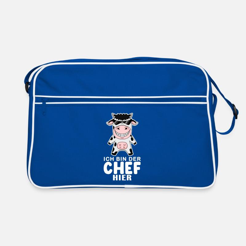 coole Kuh Chef Spruch Retro Tasche