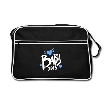 Bébé 2023 - Naissance enceinte 2023 - Bébé garçon - Sac Retro - noir/blanc - Devant