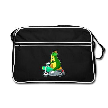 Moto Avocado - Sac Retro - noir/blanc - Devant