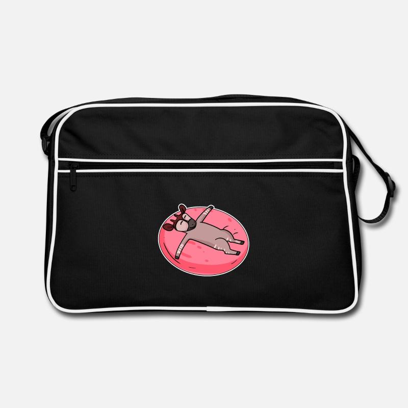 Schlafendes Okapi Waldgiraffe Retro Tasche