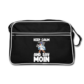 North Sea Moin Low German - Retro Bag - black/white - Front