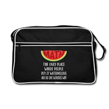 Mathematics and Watermelons - Retro Bag - black/white - Front