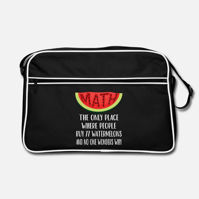Mathématiques et pastèques amusants Sac Retro
