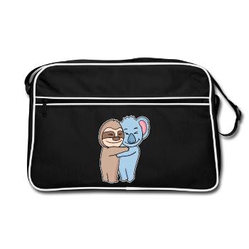 Câlins paresseux et koala - câlins - Sac Retro - noir/blanc - Devant
