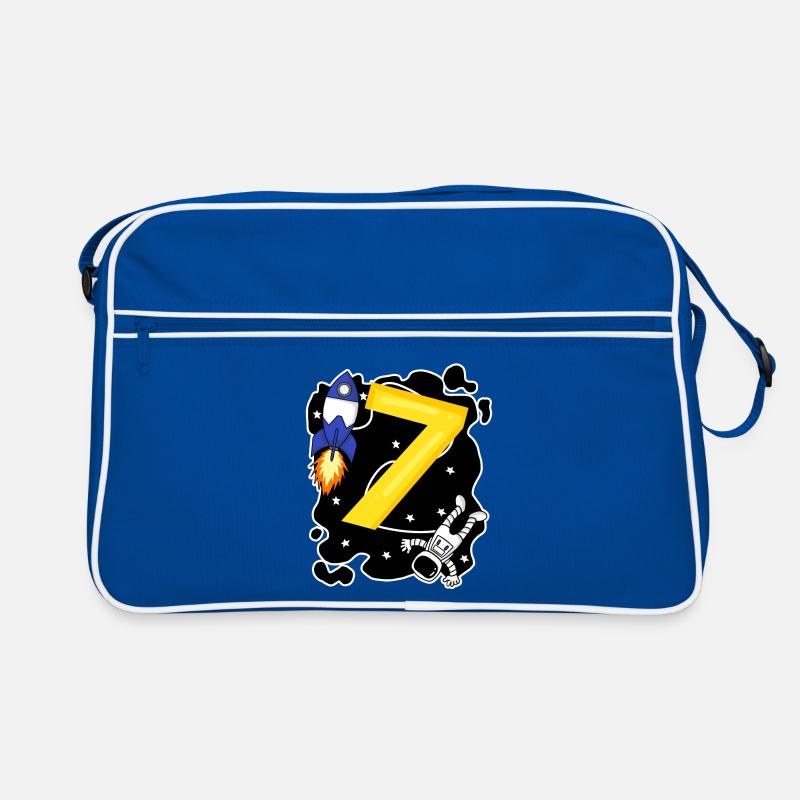 7 Geburtstag Junge Astronaut - sieben Jahre Retro Tasche