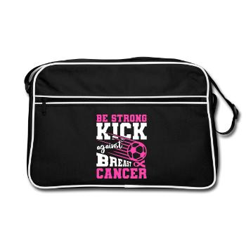 Cancer du sein Football - Sac Retro - noir/blanc - Devant