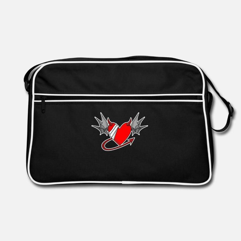 Ailes de cœur d’ange Devil Devil Wings Sac Retro