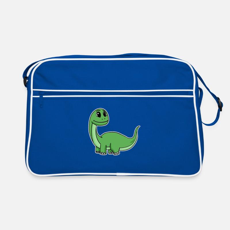 Petit dinosaure vert mignon Sac Retro