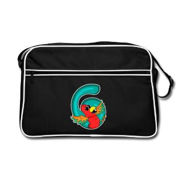 6 Anniversaire 6 ans avec motif animal - six - Sac Retro - noir/blanc - Devant