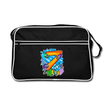 7 ans 7 ans avec motif animal - sept - Sac Retro - noir/blanc - Devant