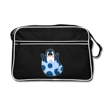 Penguin Egg - Retro Bag - black/white - Front