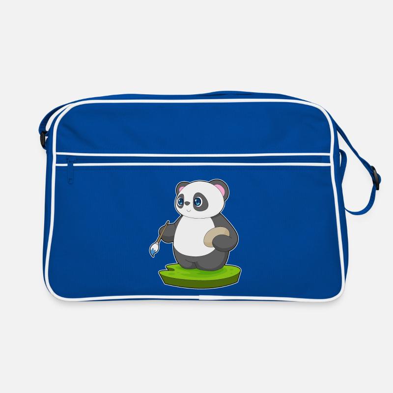 Panda Malen Pinsel Retro Tasche