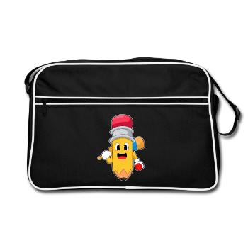 Pencil Cricket Cricket Bats - Retro Bag - black/white - Front
