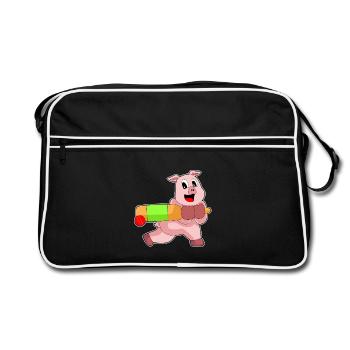 Pig Cricket Cricket Bats - Retro Bag - black/white - Front