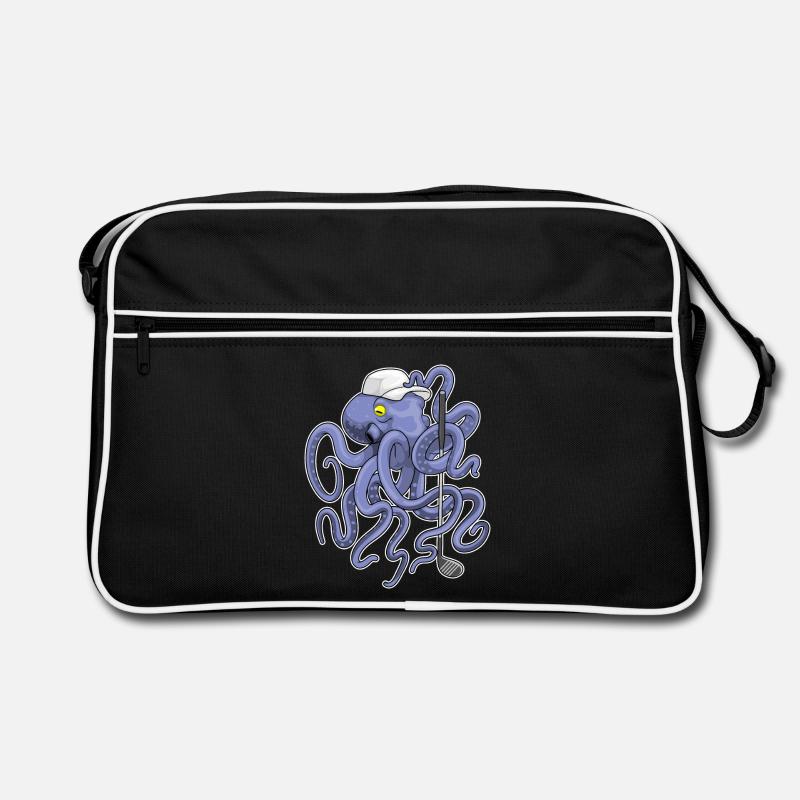 Krake Golf Golfschläger Retro Tasche