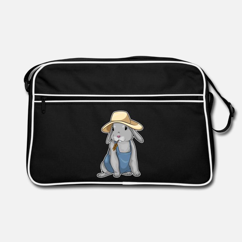 Blé éleveur de lapins - Sac Retro - noir/blanc