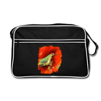 Cadeau en rouge et vert, super, haute qualité - Sac Retro - noir/blanc - Devant