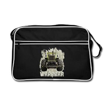 MB trac wrrrrrr - Retro Bag - black/white - Front