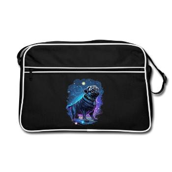 Chien carlin mythique - Sac Retro - noir/blanc - Devant