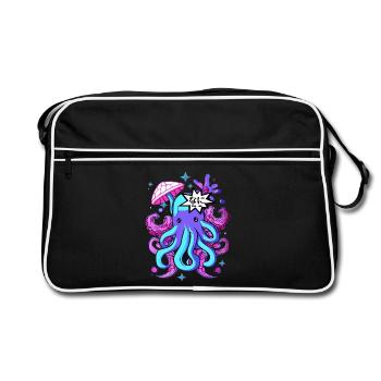 Calmar de poulpe otaku Otaku Kawaii - Sac Retro - noir/blanc - Devant