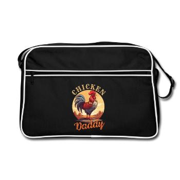 Königlicher Waliser mit Hahnenkopf - Retro Tasche - Schwarz/Weiß - Vorne