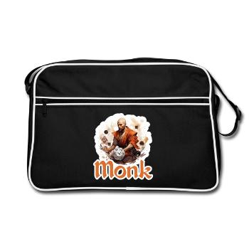 Vous incarnez un moine dans un jeu de rôle ? Parfait - Sac Retro - noir/blanc - Devant