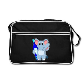 Thermomètre clinique pour éléphants - Sac Retro - noir/blanc - Devant