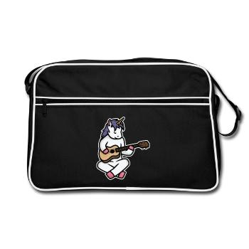 Ukulele Unicorn - Retro Bag - black/white - Front