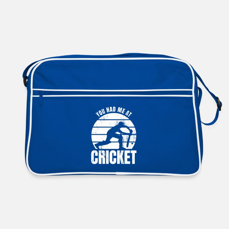 Cricketer Spruch Retro Tasche