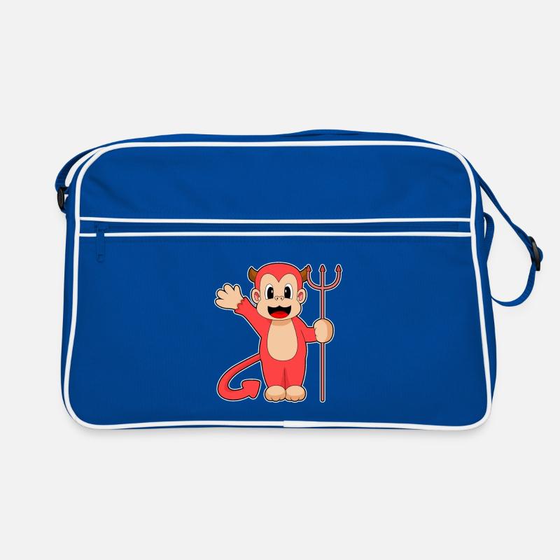 Monkey Halloween Devil Trident Retro Bag