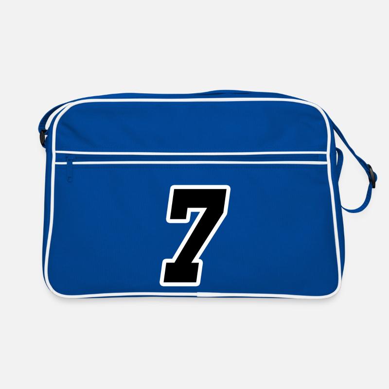 Nummer sieben 7 Retro Tasche