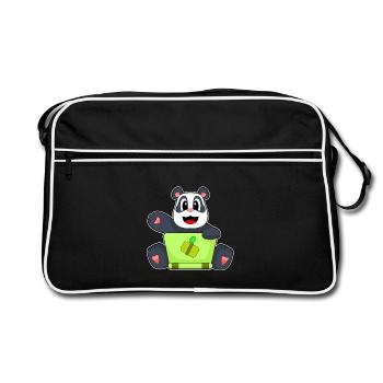 Panda Laptop - Sac Retro - noir/blanc - Devant