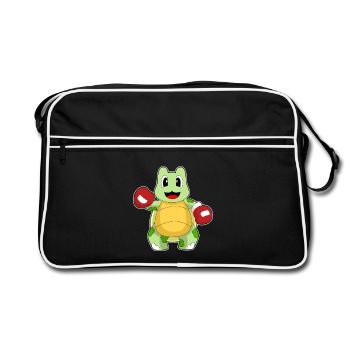 Turtle Boxer Boxing Gloves Boxing - Retro Bag - black/white - Front