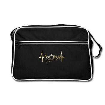 Amsterdam Skyline Pays-Bas Heartbeat Holland - Sac Retro - noir/blanc - Devant