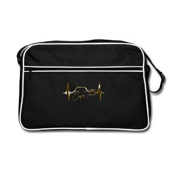 Cape Town Skyline Heartbeat South Africa Table Mountain - Retro Bag - black/white - Front