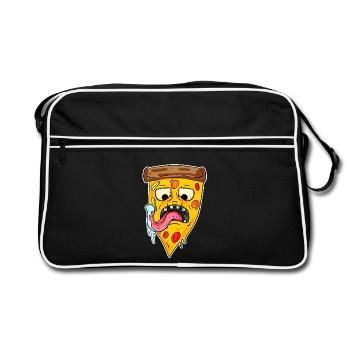 Monstre de pizza - Sac Retro - noir/blanc - Devant