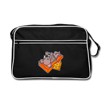 Fitness Souris Musculation Gym - Sac Retro - noir/blanc - Devant