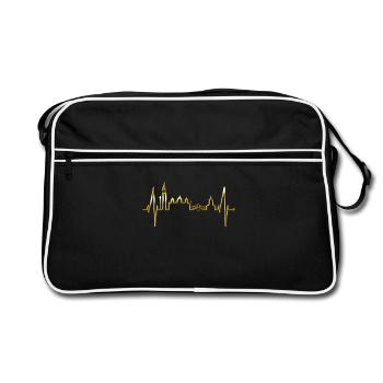 Venice Skyline Heartbeat Italy I Love Venezia - Retro Bag - black/white - Front