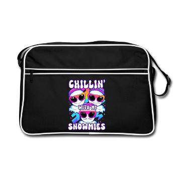 Chillin avec mon bonhomme de neige Snowmies Groovey - Sac Retro - noir/blanc - Devant