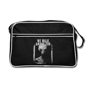 Nous marchons parmi vous Außerirdischer Außerirdische - Sac Retro - noir/blanc - Devant